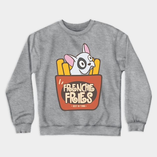 Frenchie Fries Crewneck Sweatshirt by BedRockDesign